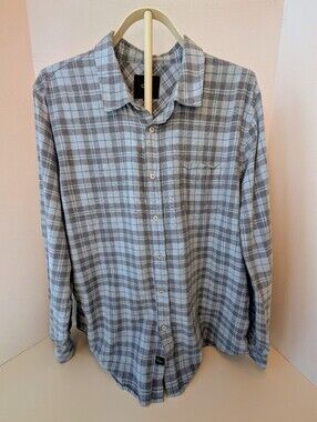 Rails Light Blue and Gray Plaid Button-Down Shirt